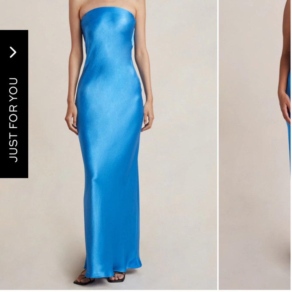 Bec and bridge beautiful blue silk maxi dress